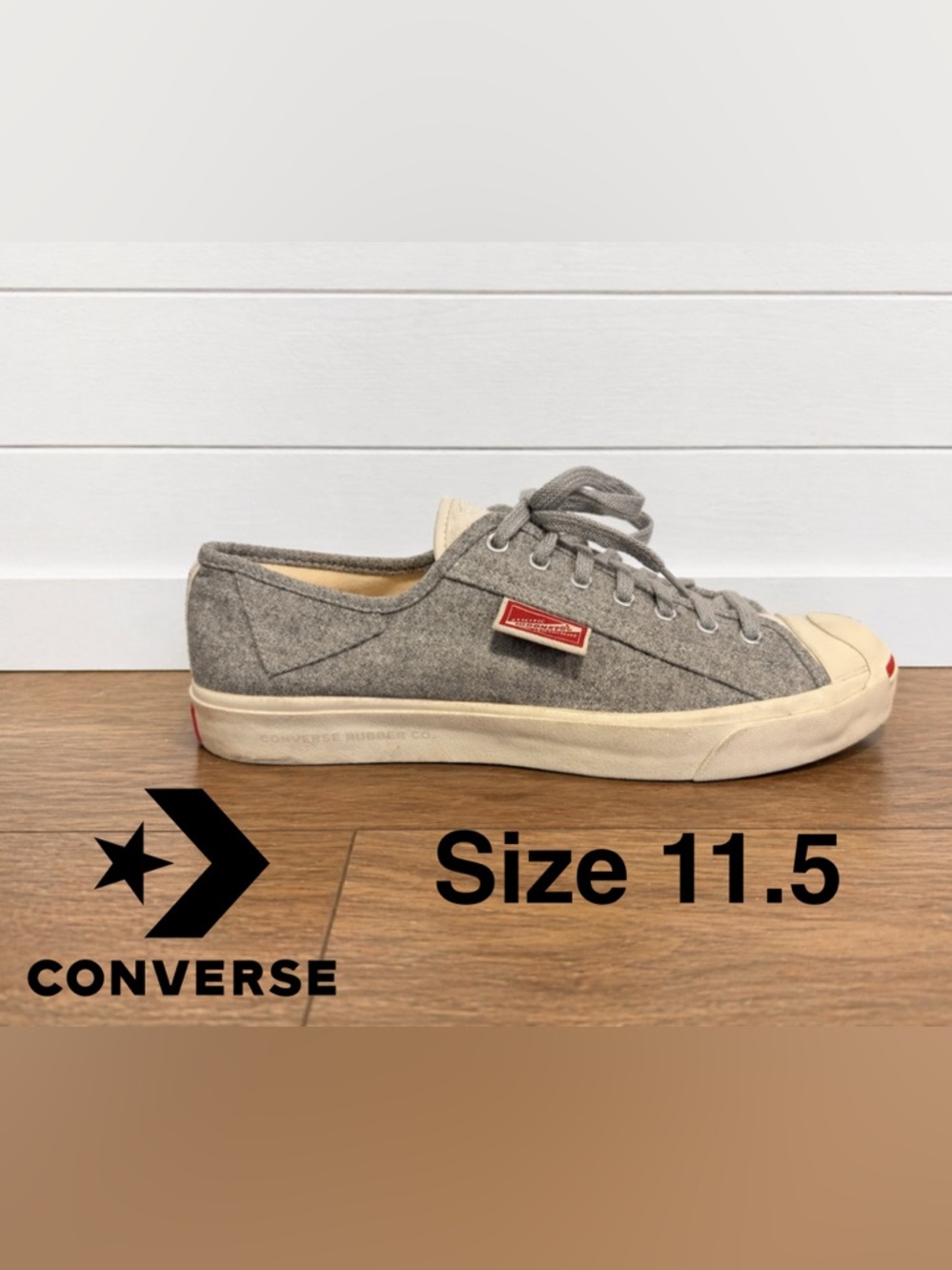 ♥️🤍Converse Jack Purcell Ox Footpatrol Grey Sneakers Mens 11.5 | NWOB Low Top